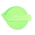 Fluorescent green elastic ribbon roll for DIY sewing with glossy woven texture - 15mm Width (5 Yards/Roll) / Neon Green