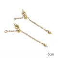 Verstelbare 6cm vergulde verlengketting met karabijnsluiting voor DIY-sieraden - Verstelbare Schuifkraal Kreeftsluiting (Stijl 07)