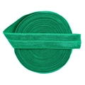 Bright green fold over elastic ribbon roll for DIY sewing and crafting projects - 15mm Width (5 Yards/Roll) / Dark Green