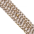Smoky grey faceted oval beads with gold-plated edges for DIY jewelry making - Transparent Light Purple 4x6mm