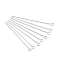 Professional silver iron eye pins for DIY jewelry making components and earring assembly - 20mm / Silver