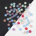 Gekleurde glazen bloem kralen voor DIY sieraden maken met een glanzende afwerking - Willekeurige gemengde kleuren (20 stuks/pak) / Klaver 8mm Gat 1mm