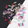 Mix van kleurrijke glazen kralen in bloemblad vorm met glitters voor DIY sieraden - Willekeurige gemengde kleuren (20 stuks/pak) / Magnolia Knop 8x15mm Gat 1mm