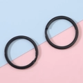 Glänzende schwarze 30mm flache Schlüsselringe für DIY-Bastelarbeiten auf Pastellhintergrund - 30MM / Schwarz