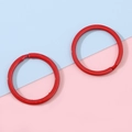 Zwei kreative bonbonfarbene rote Flacheisen-Schlüsselanhänger für manuelles DIY-Zubehör - 30MM / Rot