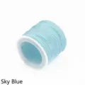 Cordón de poliéster azul cielo 0.8mm para joyería artesanal y nudos chinos en carrete - Aprox. 45 Metros/Rollo / Azul cielo
