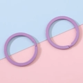Zwei violette matte 30mm Eisen-Schlüsselringe für kreative DIY-Schmuckherstellung - 30MM / Lila