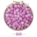 Ronde hars kralen met sterrenhemel verloop in roze-paars met glitter voor DIY-sieraden - 10mm (10 Stk/Verp) / Lichtpaars
