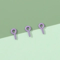 Pack of purple painted iron eye pins for DIY handmade jewelry making and crafts - Small Size Bulk / Purple