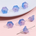 Perles muguet en verre dégradé bleu-violet pour la création de bijoux DIY - Bleu Violet Dégradé