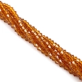 Perles en verre cristal bicolore ambré de 4mm pour la fabrication de bijoux DIY - 3mm (Environ 110-115 Pièces/Fil) / Café