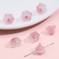 Perles de muguet en verre rose pour la fabrication de colliers et bracelets DIY - Rose Poudré Dégradé