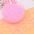 Perline di vetro rosa opaco per gioielli fai da te in contenitore trasparente - Rosa
