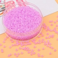 Perline di vetro satinato rosa viola per gioielli fai da te in scatola rotonda - Viola rosato