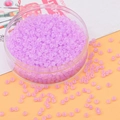 Perline di vetro smerigliato viola 2-3mm in scatola per creazione di gioielli fatti a mano - viola lilla