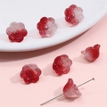 Perle fleur en verre dégradé rose en forme de muguet pour création de bijoux DIY - Rouge Cramoisi
