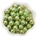 Perle ABS verde chiaro con finitura AB per creazione gioielli DIY in 6mm 8mm 10mm - Diametro 6mm (100 Pezzi/Confezione) / Verde oliva