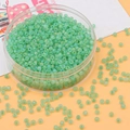 Perline di vetro satinato verde menta 2-4mm per gioielli fai-da-te in contenitore - Verde erba