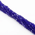 4mm dark blue bicone crystal glass beads with faceted diamond cut for DIY jewelry - 4mm 1 Strand/Pack (Approx. 80-85 Beads) / Dark Blue
