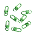 DIY key ring grass green swivel lobster claw clasps with matte paint finish - Green