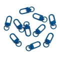 Set of 10 pieces blue spray painted metal lobster clasps for DIY keychains and crafts - Sapphire Blue