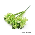 Green artificial flower bouquet 110mm with berry stamens 6pcs per bag for DIY crafts - Artificial Bouquet 110mm Green