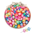 Perline colorate a forma di nuvola sorridente in argilla per gioielli fai da te - Colori misti casuali (30 pezzi/confezione) / Nuvola (11x9mm)