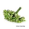 Green and white artificial berry stamens 85mm handmade DIY accessories 12pcs pack - Artificial Berry Bundle 85mm Green and White