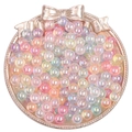 DIY acrylic beads with colorful AB plating in a decorative golden tray on white background - Random Mixed Colors / 8mm (Approx. 105 Pieces)