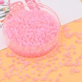 Perline di vetro rosa opaco in scatola rotonda per la creazione di gioielli DIY - Serie Rosa