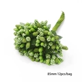 Green artificial berry cluster stems 85mm length 12pcs per bag for DIY floral crafts - Berry Flower Cluster 85mm Grass Green