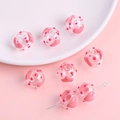 Perles en verre rose à motif de cœur pour la fabrication de bijoux DIY et bracelets - 14mm (1 Pièce/Pack) / Pois de Coeur
