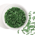 Vibrant emerald green bugle beads in 2x6mm size for DIY jewelry and beaded handicrafts - 10g/Pack (2x6mm, Approx. 300 Pcs) / Grass Green