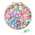 Perline a disco in argilla polimerica colorata con motivo a spirale per gioielli DIY - Colori misti casuali (30 pezzi/confezione) / Lecca-lecca tipo 1 (10mm)