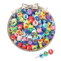 Perle in argilla polimerica colorata con motivi marini per la creazione di gioielli fai da te - Colori misti casuali (30 pezzi/confezione) / Animali marini (10mm)