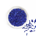 Bright blue 2x6mm spiral bugle beads for DIY jewelry and tassel making projects - 10g/Pack (2x6mm, Approx. 300 Pcs) / Sapphire Blue