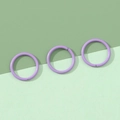 Tre anelli metallici viola opachi da 8-12mm per gioielli fai da te e portachiavi - 8mm / Viola