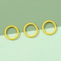 Tre anelli aperti in ferro giallo 8-12mm per gioielli fai-da-te e portachiavi fatti a mano - 8mm / Giallo