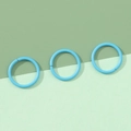 Anelli in ferro blu chiaro opaco per gioielli fai-da-te e accessori per portachiavi - 8mm / Blu