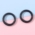 Lot de deux anneaux à ressort ronds de 25mm noir brillant pour bijoux et sacs DIY - Diamètre Environ 25mm Épaisseur Environ 3.5mm / Noir