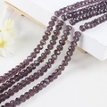 Cuentas de cristal facetadas de color púrpura oscuro para creación de joyas DIY - 8mm / Violeta
