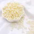 Cream white faux pearl beads in assorted sizes for DIY jewelry making and crafting - Off White