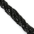 2-4mm faceted black glass square beads strands for DIY jewelry making and crafting - Black