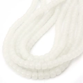 8mm milky white semi-transparent glass seed beads for handmade DIY jewelry crafts - 8mm Diameter 6mm Thickness 1mm Hole 39cm/Strand / Jade Look White