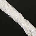Transparent faceted cube glass crystal beads with AB rainbow coating for DIY jewelry - 2*2mm Approx 170-190pcs/pack / AB White