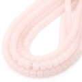 8mm translucent pale pink drum-shaped glass beads for DIY jewelry and bracelet making - 8mm Diameter 6mm Thickness 1mm Hole 39cm/Strand / Pink Jade