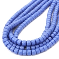 Polished blue 8mm glass seed beads for handmade DIY jewelry and bracelet making - 8mm Diameter 6mm Thickness 1mm Hole 39cm/Strand / Denim Blue