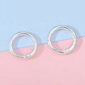 Pair of polished silver alloy spring O-rings for DIY bags and keychains - 28mm (5 Pieces/Pack) / Silver