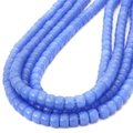 8mm light blue semi-transparent round glass beads for handmade DIY bracelet crafting - 8mm Diameter 6mm Thickness 1mm Hole 39cm/Strand / Sky Blue