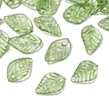 Perles feuilles en acrylique vert émeraude translucide pour la création de bijoux DIY - 10 pcs/Paquet / 9x13mm / Vert clair